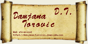 Damjana Torović vizit kartica